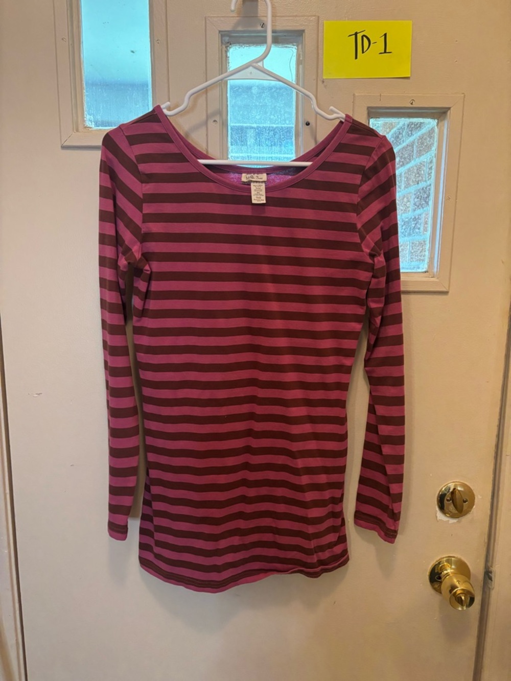 Matilda Jane Striped Long-Sleeve Crewneck Top - Pink & Plum